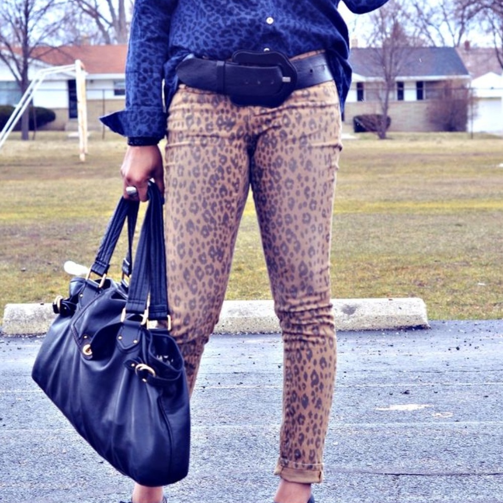 DKNY Animal Print Jeans
